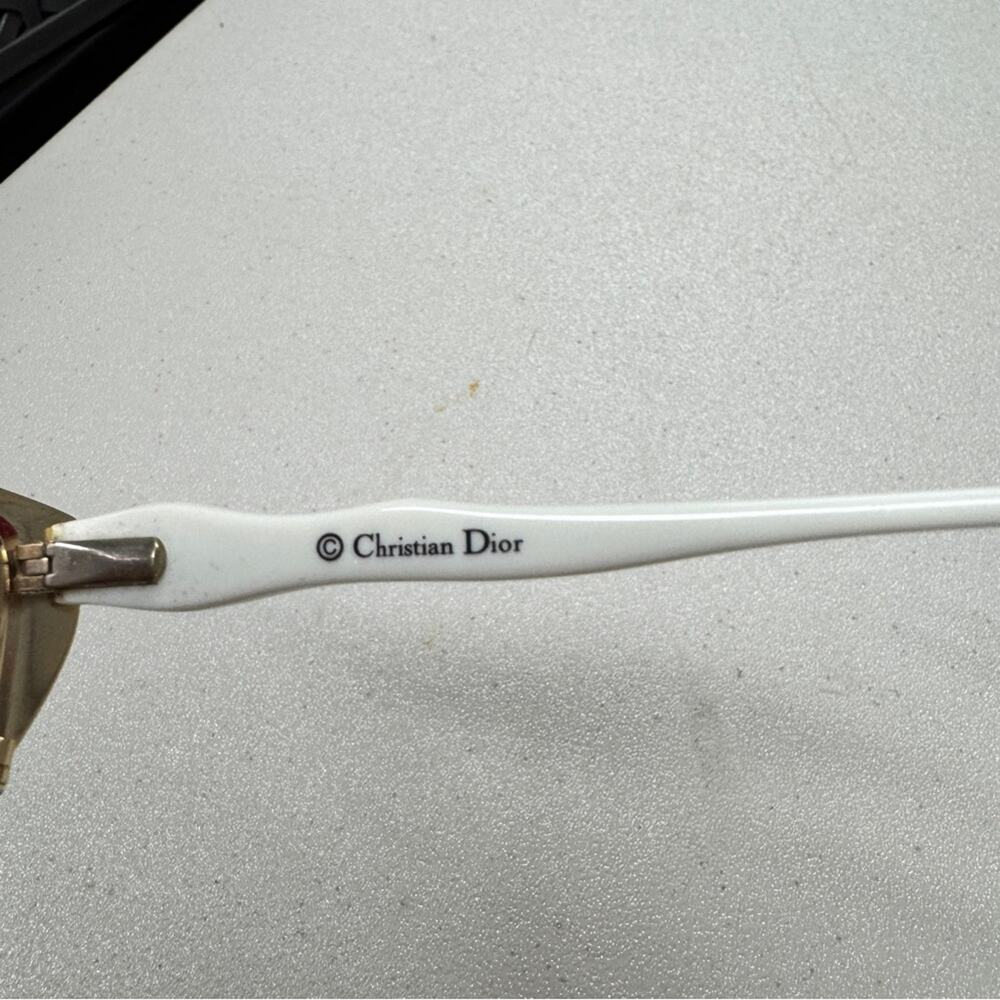 Christian Dior White & Gold Frame Womens Glasses Perception Made in Italy - Picture 4 of 8